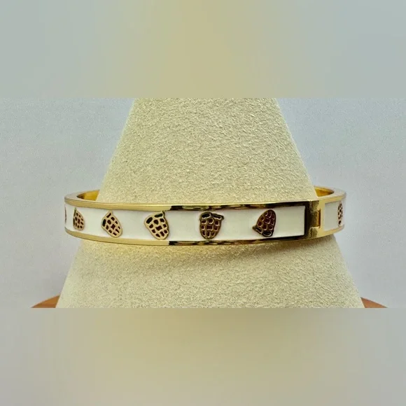 Tory Burch Kira Ground Off Enamel Bracelet NEW - Picture 7 of 8
